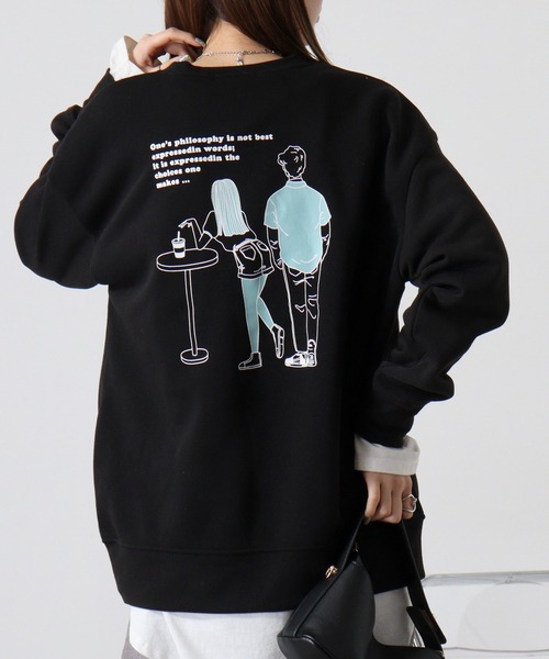FUNALIVE(ファンアライブ)の「Brushed lining BIG sweatshirt / 裏起毛ビッグトレーナー unisex(スウェット・メンズ・ブラック/グレイッシュベージュ/ホワイト系1/ホワイト系2/グレー系2/杢グレー/ヘザーチャコール/ブラック系2/ベージュ系1/チャコールアッシュ/グリーン系1/チャコールグレー/ネイビー/オートミール/チャコール/グリーン/ブラック系1/グレー系1/ネイビー系1/ブラック系3・M/L/XL)」の4枚目の写真