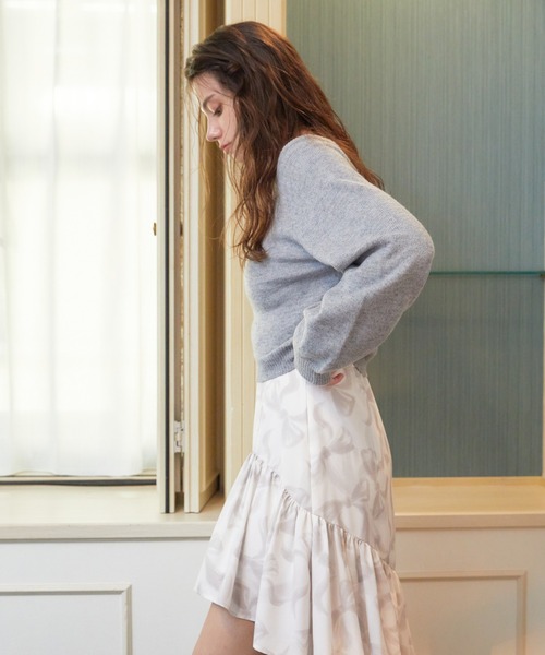 【セール】ワンショルリボンレースニット（ニット/セーター）｜REDYAZEL（レディアゼル）