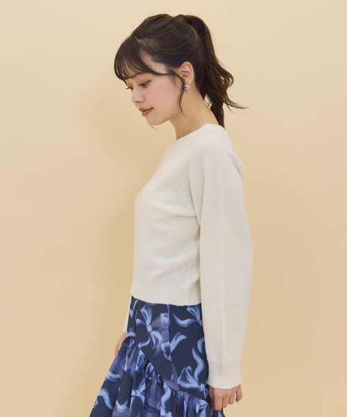 【セール】ワンショルリボンレースニット（ニット/セーター）｜REDYAZEL（レディアゼル）
