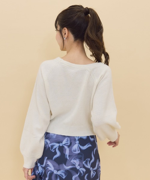 【セール】ワンショルリボンレースニット（ニット/セーター）｜REDYAZEL（レディアゼル）