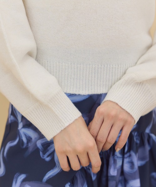 【セール】ワンショルリボンレースニット（ニット/セーター）｜REDYAZEL（レディアゼル）