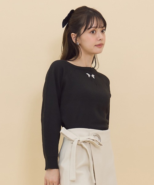 【セール】ワンショルリボンレースニット（ニット/セーター）｜REDYAZEL（レディアゼル）