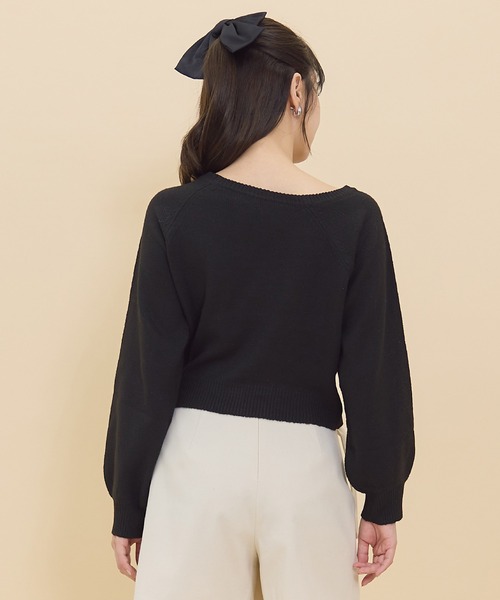 【セール】ワンショルリボンレースニット（ニット/セーター）｜REDYAZEL（レディアゼル）