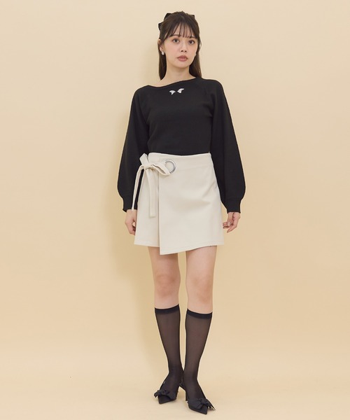 【セール】ワンショルリボンレースニット（ニット/セーター）｜REDYAZEL（レディアゼル）