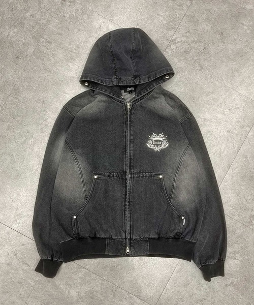 2サイズ展開 / UNISEX 》ATMARKトライバルクラウンロゴデニム