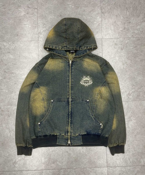 2サイズ展開 / UNISEX 》ATMARKトライバルクラウンロゴデニム