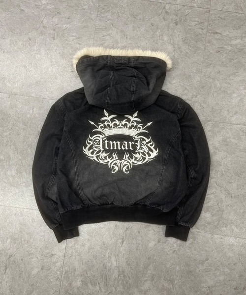 2サイズ展開 / UNISEX 》ATMARKトライバルクラウンロゴデニム