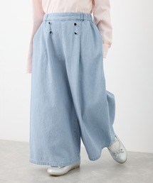 ROPE' PICNIC（ロペピクニック）の「【KIDS】ハートボタンデニムワイドパンツ（デニムパンツ・キッズ）」