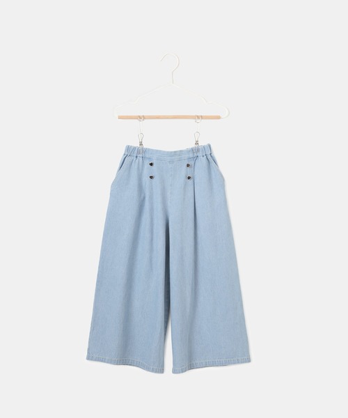 ROPE' PICNIC（ロペピクニック）の「【KIDS】ハートボタンデニムワイドパンツ（デニムパンツ・キッズ・ネイビー/サックスブルー・150/120/130/140）」の12枚目の写真