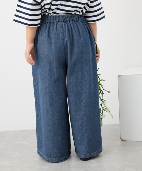 ROPE' PICNIC（ロペピクニック）の「【KIDS】ハートボタンデニムワイドパンツ（デニムパンツ・キッズ・ネイビー/サックスブルー・150/120/130/140）」の22枚目の写真