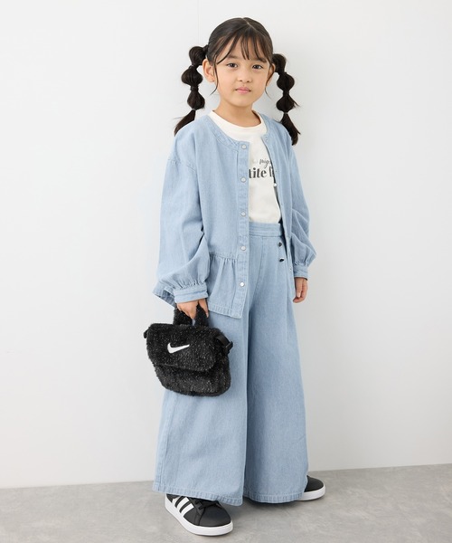 ROPE' PICNIC（ロペピクニック）の「【KIDS】ハートボタンデニムワイドパンツ（デニムパンツ・キッズ・ネイビー/サックスブルー・150/120/130/140）」の19枚目の写真