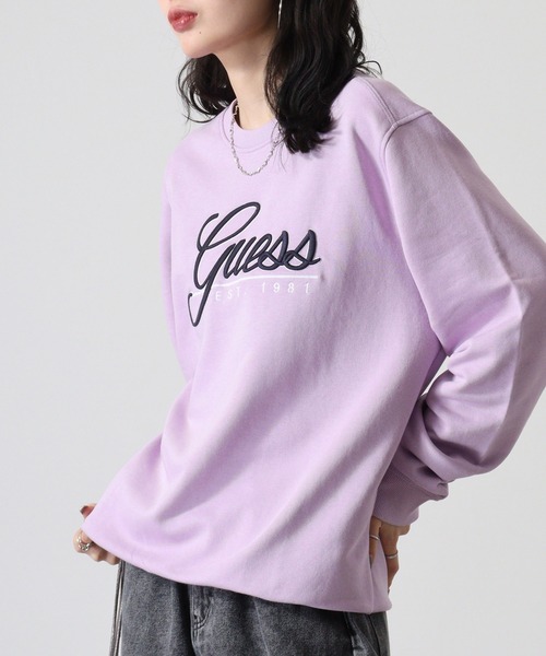 Guess（ゲス）の「GUESS BEAU CN SWEATSHIRT スウェット（スウェット・メンズ・パープル・XL/M/L）」の3枚目の写真