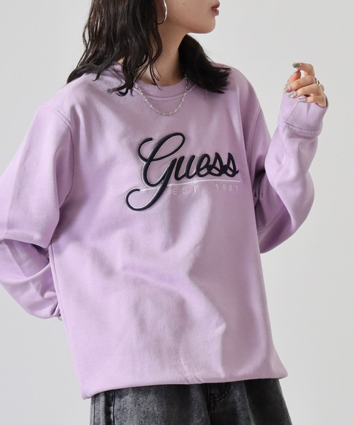 Guess（ゲス）の「GUESS BEAU CN SWEATSHIRT スウェット（スウェット・メンズ・パープル・XL/M/L）」の5枚目の写真