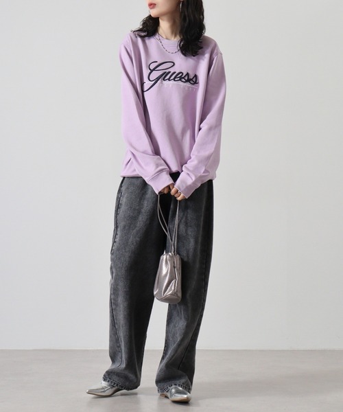 Guess（ゲス）の「GUESS BEAU CN SWEATSHIRT スウェット（スウェット・メンズ・パープル・XL/M/L）」の6枚目の写真