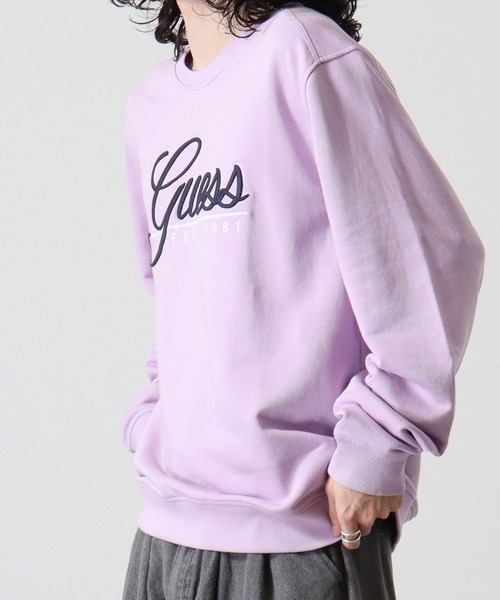 Guess（ゲス）の「GUESS BEAU CN SWEATSHIRT スウェット（スウェット・メンズ・パープル・XL/M/L）」の9枚目の写真