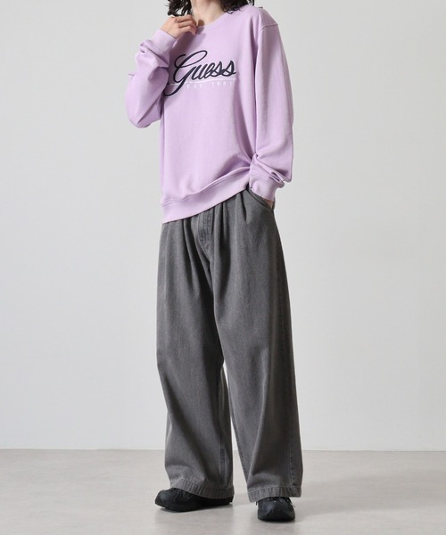 Guess（ゲス）の「GUESS BEAU CN SWEATSHIRT スウェット（スウェット・メンズ・パープル・XL/M/L）」の11枚目の写真