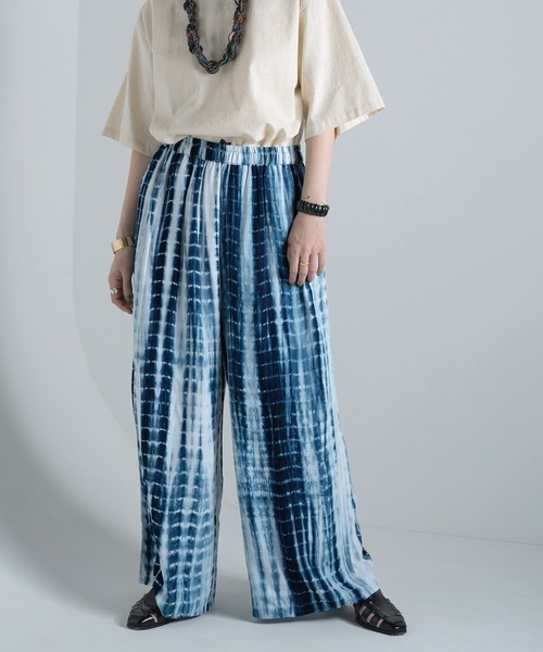 Aphlotus（アプロタス）の「シルケット加工 絞り染め イージー ワイドパンツ（その他パンツ・メンズ・モスグリーン/コバルトブルー・SMALL/MEDIUM/LARGE）」の18枚目の写真