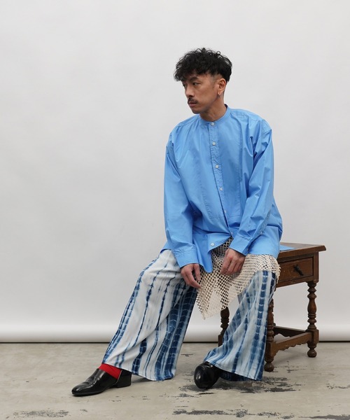 Aphlotus（アプロタス）の「シルケット加工 絞り染め イージー ワイドパンツ（その他パンツ・メンズ・モスグリーン/コバルトブルー・SMALL/MEDIUM/LARGE）」の10枚目の写真