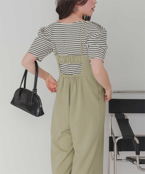 titivate（ティティベイト）の「ビスチェデザインキャミソールサロペット（サロペット/オーバーオール・レディース・ライトカーキ/ブラック/グレー・L/M/S/SP）」の15枚目の写真