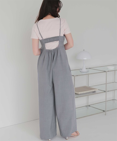 titivate（ティティベイト）の「ビスチェデザインキャミソールサロペット（サロペット/オーバーオール・レディース・ライトカーキ/ブラック/グレー・L/M/S/SP）」の7枚目の写真