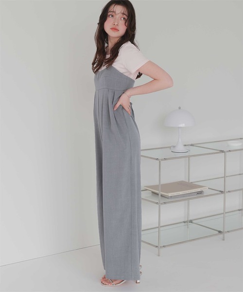 titivate（ティティベイト）の「ビスチェデザインキャミソールサロペット（サロペット/オーバーオール・レディース・ライトカーキ/ブラック/グレー・L/M/S/SP）」の9枚目の写真