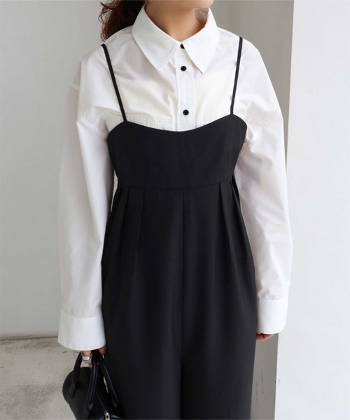 titivate（ティティベイト）の「ビスチェデザインキャミソールサロペット（サロペット/オーバーオール・レディース・ライトカーキ/ブラック/グレー・L/M/S/SP）」の16枚目の写真