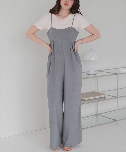 titivate（ティティベイト）の「ビスチェデザインキャミソールサロペット（サロペット/オーバーオール・レディース・ライトカーキ/ブラック/グレー・L/M/S/SP）」の10枚目の写真