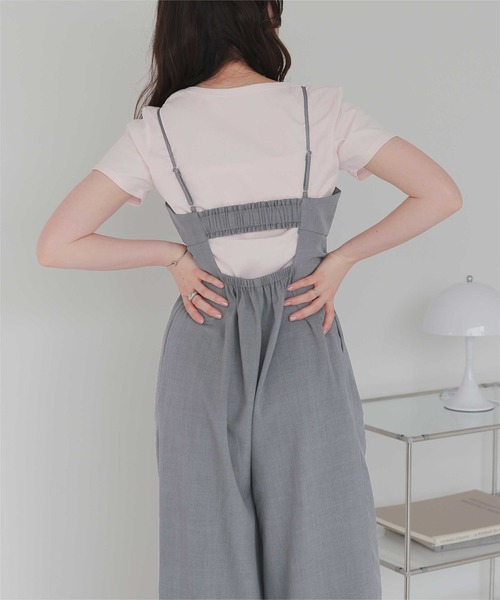 titivate（ティティベイト）の「ビスチェデザインキャミソールサロペット（サロペット/オーバーオール・レディース・ライトカーキ/ブラック/グレー・L/M/S/SP）」の11枚目の写真