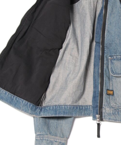 G-STAR(ジースター)の「COACH ZIP JACKET/ヴィンテージライクジップデニムコーチジャケット(デニムジャケット・メンズ・ライトインディゴブルー・LARGE/MEDIUM/SMALL/X-LARGE/X-SMALL)」の8枚目の写真