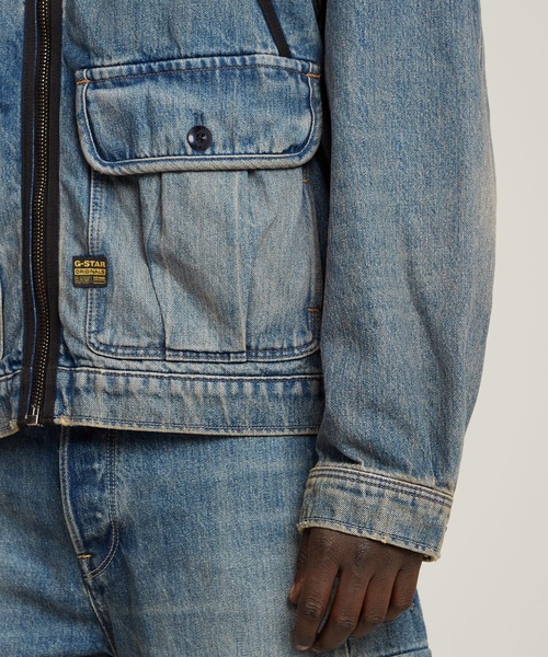 G-STAR(ジースター)の「COACH ZIP JACKET/ヴィンテージライクジップデニムコーチジャケット(デニムジャケット・メンズ・ライトインディゴブルー・LARGE/MEDIUM/SMALL/X-LARGE/X-SMALL)」の5枚目の写真