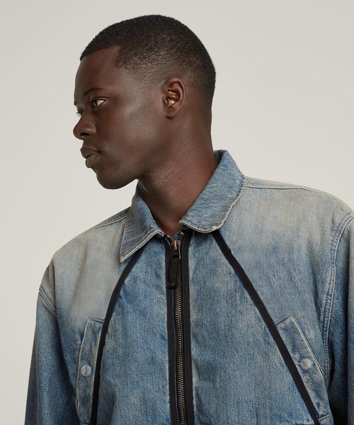 G-STAR(ジースター)の「COACH ZIP JACKET/ヴィンテージライクジップデニムコーチジャケット(デニムジャケット・メンズ・ライトインディゴブルー・LARGE/MEDIUM/SMALL/X-LARGE/X-SMALL)」の4枚目の写真