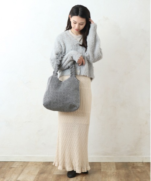 and it_（アンドイット）の「ラメフリルハンドルバッグ（トートバッグ・レディース・シルバー/ブラック×シルバー/ブラック・FREE）」の5枚目の写真