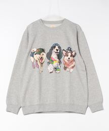 CORISCO（コリスコ）の「裏起毛アニマル柄クルートレーナー(M1)（スウェット・メンズ）」