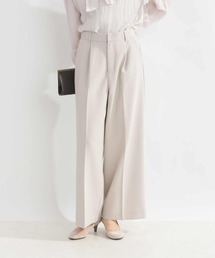 PICCIN | 【HANDWASHABLE】ダブルクロスワンタックワイドパンツ(スラックス)