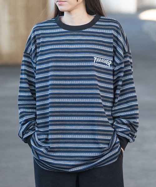 スラッシャー　THRASHER ロングスリーブ　L USA製 スラッシャー THRASHER ロングスリーブ L USA製 トレーナー