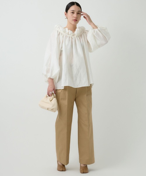 Chaos（カオス）の「Chaos(カオス)/【新色登場！】オラパブラウス（シャツ/ブラウス・レディース・ホワイト/ベージュ/ブラック・FREE）」の8枚目の写真