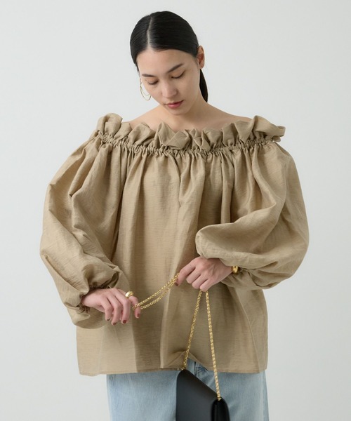 Chaos（カオス）の「Chaos(カオス)/【新色登場！】オラパブラウス（シャツ/ブラウス・レディース・ホワイト/ベージュ/ブラック・FREE）」の13枚目の写真