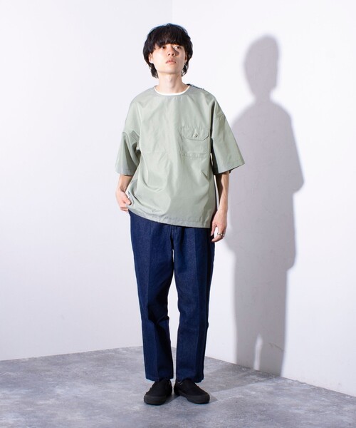 TAION（タイオン）の「【TAION/タイオン】ミリタリー Ripstop 半袖Tシャツ ポケT ユニセックス（Tシャツ/カットソー・メンズ・ブラック/ネイビー/セージグリーン・M/L/XL）」の10枚目の写真