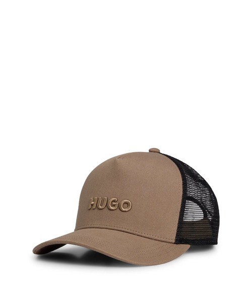 HUGO（ヒューゴ）の「コットンツイル キャップ メッシュパネル（キャップ・メンズ・ブラック/ブラウン/ホワイト・ONESIZE）」の3枚目の写真