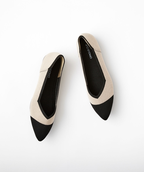 OPAQUE.CLIP(オペークドットクリップ)の「【軽量/洗える】ポインテッドトゥニットパンプス(パンプス・レディース・ベージュ系4/ベージュ系/ブラック/シルバー・03/02/01)」の14枚目の写真