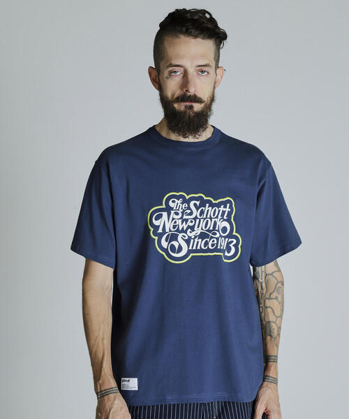 Schott ショット T-SHIRT CURSIVE SCRIPT 半袖Tシャツ セール】Schott/ショット/T-SHIRT CURSIVE SCRIPT(Tシャツ