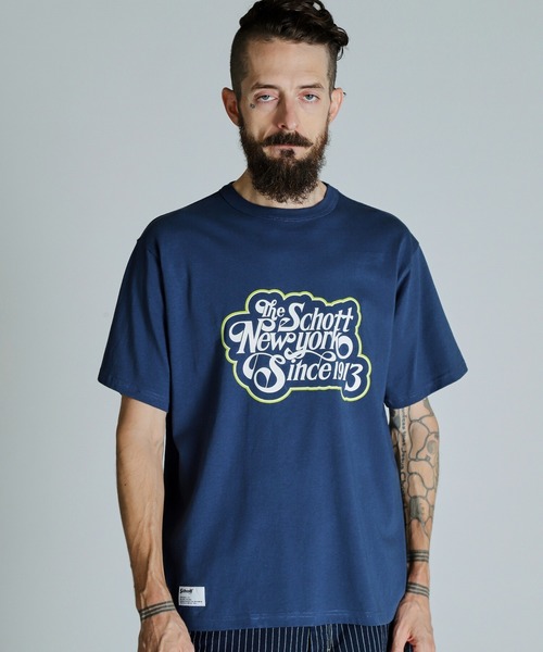 Schott ショット T-SHIRT CURSIVE SCRIPT 半袖Tシャツ Schott/ショット/T-SHIRT CURSIVE SCRIPT（Tシャツ/カットソー