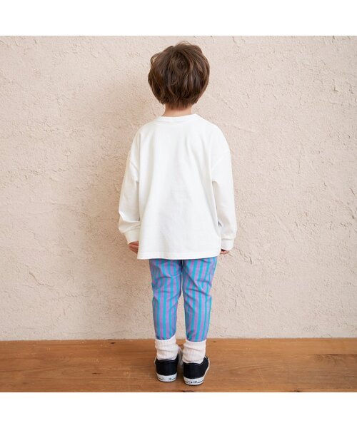 BREEZE（ブリーズ）の「【ジュニア対応】4柄4色長袖Tシャツ（Tシャツ/カットソー・キッズ・チャコール/ラベンダー/オフホワイト/サックスブルー・110/100/90/80/130/120/150/140）」の6枚目の写真