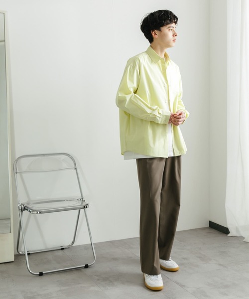SENSE OF PLACE by URBAN RESEARCH(センスオブプレイスバイアーバンリサーチ)の「『ユニセックス』『イージーケア』コンフォートレギュラーカラーシャツ(シャツ/ブラウス・メンズ・イエロー/ホワイト/ライトブルー/ブラック系その他/ブルー系その他/グリーン系その他・SMALL/MEDIUM/LARGE/X-LARGE)」の7枚目の写真
