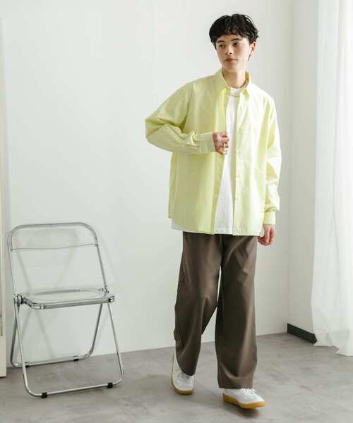 SENSE OF PLACE by URBAN RESEARCH(センスオブプレイスバイアーバンリサーチ)の「『ユニセックス』『イージーケア』コンフォートレギュラーカラーシャツ(シャツ/ブラウス・メンズ・イエロー/ホワイト/ライトブルー/ブラック系その他/ブルー系その他/グリーン系その他・SMALL/MEDIUM/LARGE/X-LARGE)」の8枚目の写真