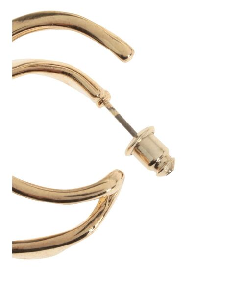 EMODA（エモダ）の「ニュアンスダブルフープピアス（ピアス（両耳用）・レディース・ゴールド/シルバー・FREE）」の8枚目の写真