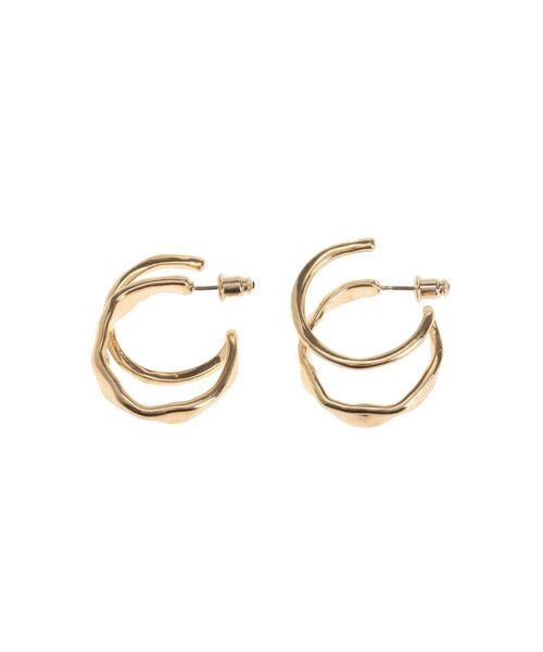 EMODA（エモダ）の「ニュアンスダブルフープピアス（ピアス（両耳用）・レディース・ゴールド/シルバー・FREE）」の11枚目の写真