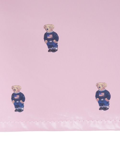 遮光 晴雨兼用 折りたたみ日傘 裏カラー 'PORO BEAR' ポロベア