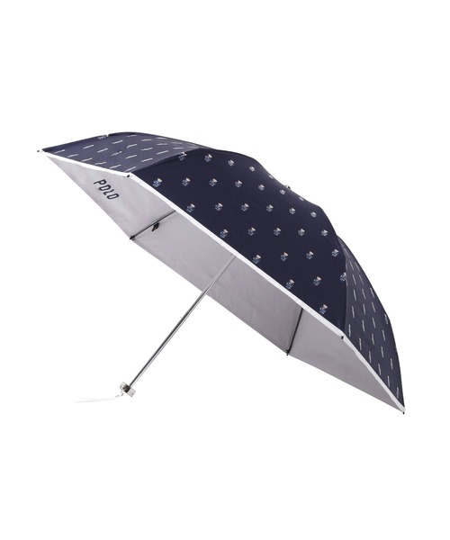 「PORO RALPH LAUREN」遮光晴雨兼用折りたたみ日傘ネイビーポロベア POLO RALPH LAUREN（ポロラルフローレン） 遮光 晴雨兼用