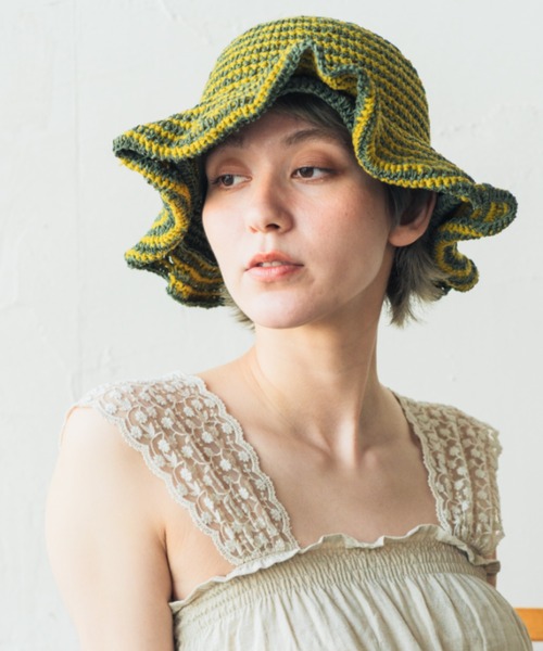 ORIENT MILLINERY(オリエント ミリナリー)の「MONET【モネ】(ハット・レディース・ベージュ/グリーン/ブラック・FREE)」の3枚目の写真